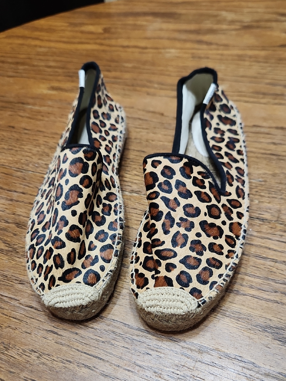 Soludos Espadrilles Calf Hair Cheetah/leopard Print Size 9